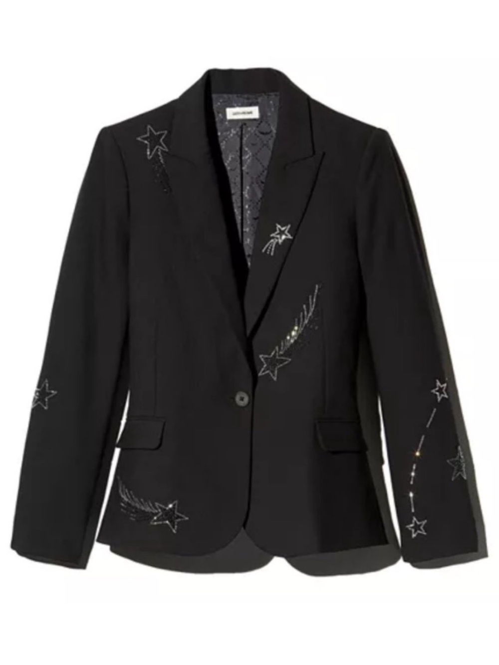 Zadig & Voltaire Black Star Embellished Blazer